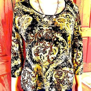 ❣️👽👽5 for $25 Educe 3/4 Sleeve ENC Top